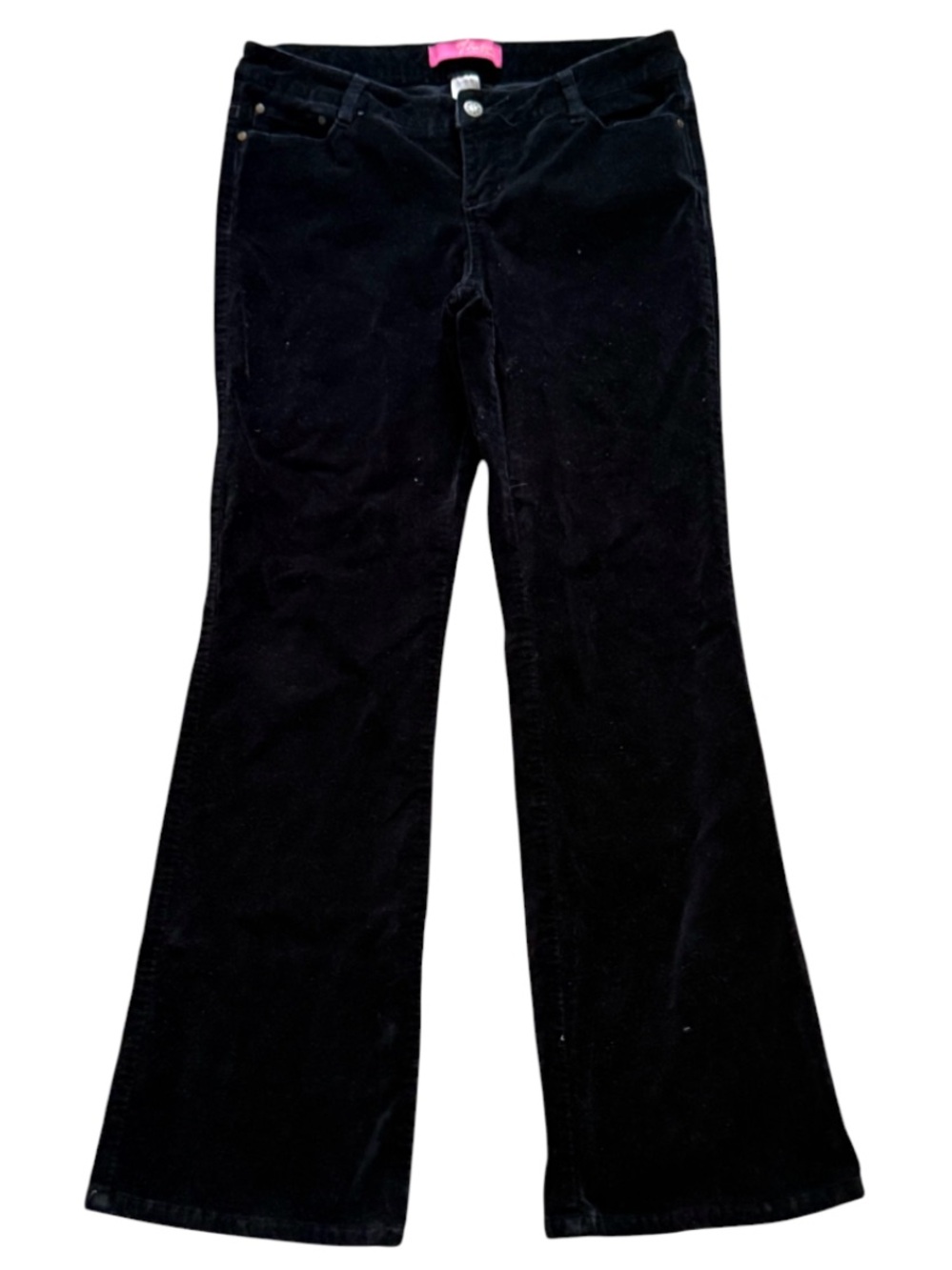 Thalia Sodi Black Velvet Flared Pants Size 5/6